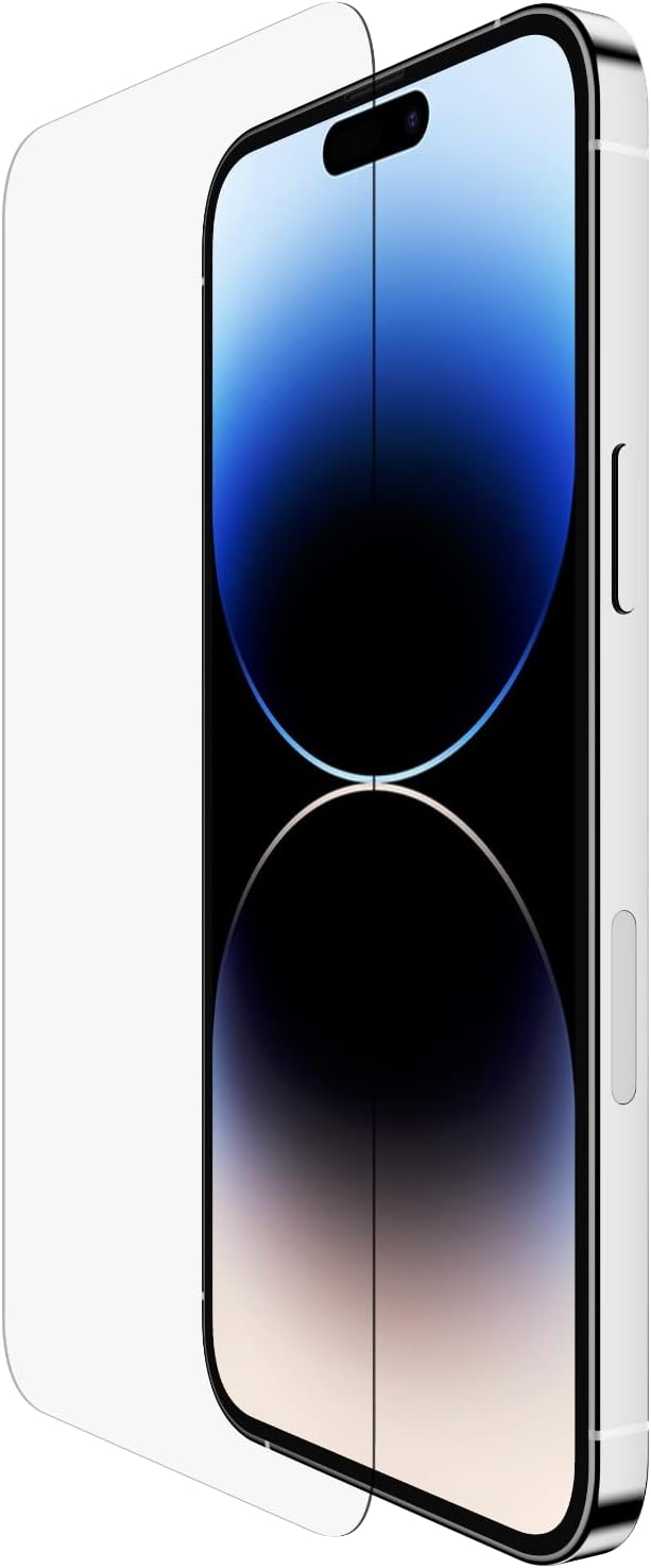 Belkin UltraGlass iPhone 14 Pro Max Screen Protector - Easy Application with Installation Guide Tray - Tempered Glass Screen Protector Compatible with iPhone 14 Pro Max Cases - 9H Hardness Tested