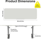 Clamp-On Monitor Stand Riser with Phone/Pad Holder, Height Adjustable from 6.7" to 10.7", Computer Desk Shelf for Laptop, PC, Home Office Workstation (White)