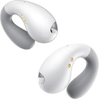 Ultra Open Ear Earbuds - Ergonomic Clip-On Earbuds, Small Bone Conduction Over-The-Ear Headphones with Waterproof Design, Perfect Running Headphones for Sports and Fitness, Velvet White