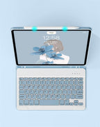 AnMengXinLing Keyboard Case for iPad mini 7th(A17 Pro) 2024/Mini 6th Generation with Mouse,Case for iPad mini7/mini6 with Detachable Wireless Bluetooth Keyboard Pencil Holder Slim Smart Cover, Blue