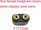Hahiyo 3 RCA F-2x3.4 RCA F Stereo Plug Interconnect Audio One Male 3.4mm(1/8inch) Two Male 3mm(1/8inch) Adapter Splitter Good Signal Sound Snap Tight Not Wobble for Headphone Guitar Black 2pcs