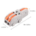 10Pcs 2 to 1 Wire Connectors Small Electrical Cable Splicing Splitter Terminal Block Inline Splice Snap Splicer for Residential Speaker Gauge Push DIY Splicing into 4/6/8/9/10 Way