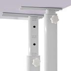 Clamp-On Monitor Stand Riser with Phone/Pad Holder, Height Adjustable from 6.7" to 10.7", Computer Desk Shelf for Laptop, PC, Home Office Workstation (White)
