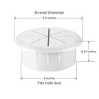 HYCC 2 Pack 2 Inch Flexible Desk Grommet,Organize Wires and Cables on Office Equipment, Computer Components, Entertainment Systems Effectively - Color: White