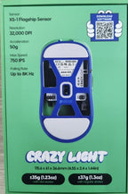 Pulsar Gaming Gears X2 Crazylight Wireless Gaming Mouse, Ultra Lightweight 1.23 oz (35g), Optical Switch, 32000 DPI, 750 IPS, XS-1 Sensor, 8k Compatible (Aqua Zest)