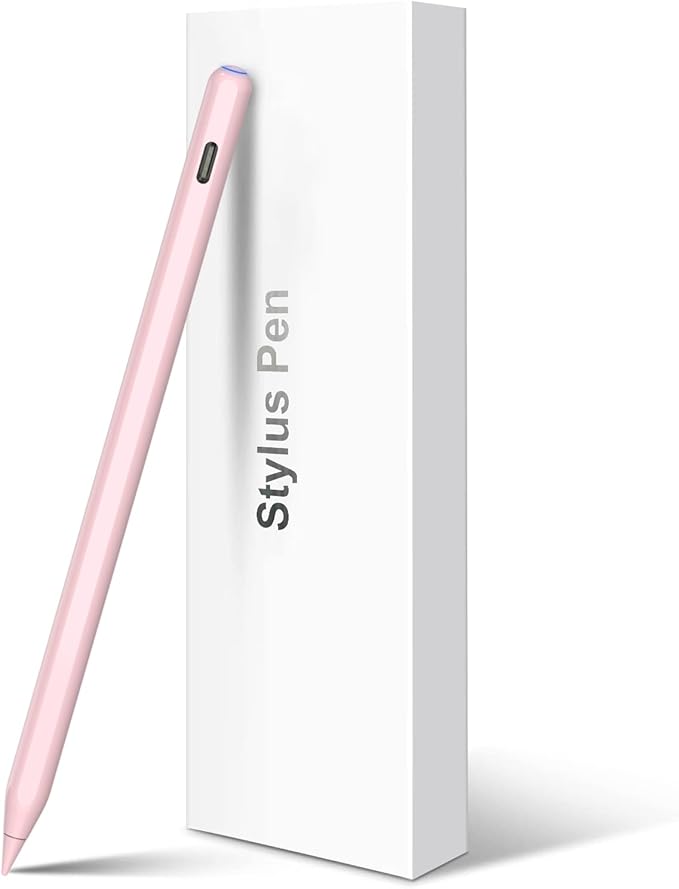 Charging, HATOKU Pencil for iPad with Tilt & Palm Rejection, Magnetic Stylus Pen for ipad Air M3/3/4/5, iPad mini 5/6, ipad 6/7/8/9/10/11 Gen, ipad Pro 11/12.9 (Pink)