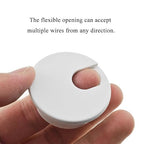HAHIYO 2Pcs 1.38Inch/35mm White ABS Plastic U-Shaped Desk Grommet Wire Grommet Cable Management Cord Hole Cover Desk Wire Hole Insert Wire Organizer for Computer Office Home School Equipment Systems