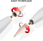 Delidigi 2 Pack Replacement Tips Compatible with Apple Pencil Pro/2nd Generation/1st Gen/USB C, Wear-Resistant iPencil Nibs Accessories Fine Point Precise Control Pen Like Tips
