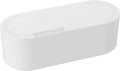 D-Line Cable Management Box, Power Strip Holder, Floor Outlet Hiders, Desk Cord Organizer, Cover TV Wires, Wire Storage, Extension Hider, Office Concealer for Cords, Baby Proof Cables - Large, White