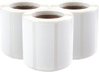 PUQU 20x10mm Direct Thermal Sticker Labels, Self-Adhesive All-Purpose Label Maker Tape, Compatible with AQ Series Label Printer, Refills Standard Laminated Office Labeling, 3 Rolls, 1800 Labels