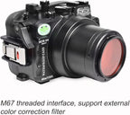 Sea frogs Underwater Camera Case Compatible with Canon EOS M6 Mark II 60MM IPX8 40m/130ft Maximum Diving Depth Waterproof Camera Housing for Diving, Surfing, Rowing, Skiing