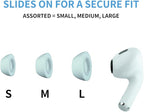 Comply TrueGrip MAX | Premium Memory Foam Replacement Earbud Tips for Apple AirPods Pro 1 & 2 | Long Lasting Comfort, Extreme Durability, Secure Fit, Superior Noise Isolation| White (S/M/L) (3 Pairs)