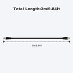 Alvin's Cables M12 8 Pin Male to RJ45 Shielded Ethernet Cable X Coded 8 Position Cat6a Cable for Cognex Industrial Camera 9.84ft/3M