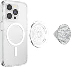 PopSockets Phone Grip for MagSafe with Kickstand, Magnetic Stand, Swappable Top, Secure Hold for iPhone MagSafe Cases, Phone & Tablet Grip - FATA Morgana Chrome