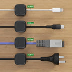 Magnetic Cable Clips, Adjustable Cord Holder Management, Adhesive Wire Keeper Organizer for Home Office Desk Phone PC Car Wall Desktop Nightstand Appliance (9-Pack Black)