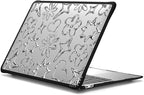 CASETiFY Impact MacBook Air 13" (M1/Intel) Case [Cushioned Impact Corners/Scratch-Resistant/Anti-Slip Grip] - Chrome Doodles - Clear Black