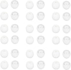 36 Pieces Small Earbud Tips Soft and Comfortable Silicone Earbud Tips Ear Bud Replacement Pieces Silicone Fit Most in-Ear Headphones，Inner Hole 3.8mm -5.5mm，Small White Replacement Eartips