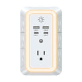 Multi Plug Outlet, USB Wall Charger, Surge Protector, 7 Outlet Extender with 4 USB Charging Ports (2 USB C) 1680J Power Strips Outlets with Night Light, Wall Plug Adapter Spaced for Home Travel Office