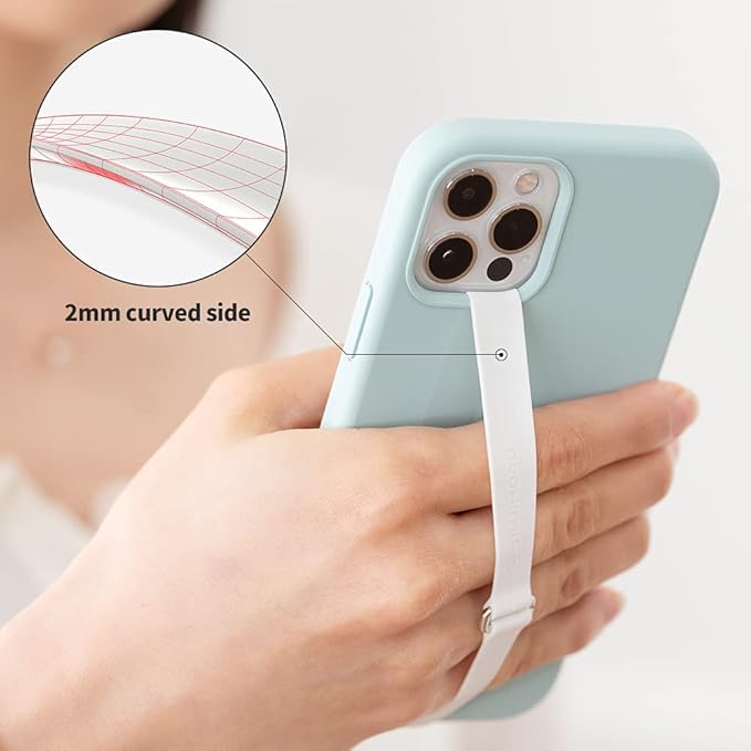 Sinjimoru C-Shaped Silicone Phone Grip, Cell Phone Strap With Clip for iPhone & Samsung Cases - Sinji Loop Clip Lavender 200