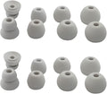 Silicone Earbuds Tips for Powerbeats Pro, Powerbeats 4 & 2 & 3 Beats Flex Replacement Eartips 8 Pairs L/M/S Double Flange Rubber Powerbeats Ear Tips Gray White