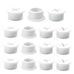 Desk Grommet, 3/4 in 20 mm Silicone Rubber Grommets, White Desk Hole Cover for Cables, Flexible Wall Cord Pass Through Grommet for Office Table Computer Home Furniture Wire Organizer-15 Pcs