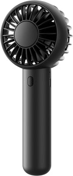 Gaiatop Mini Portable Fan, Small and Powerful, Cute Design 3 Speed Personal Handheld fan and Desktop with Base, Lightweight USB Rechargeable for Travel Lash Makeup Girl Women Summer Gift Black