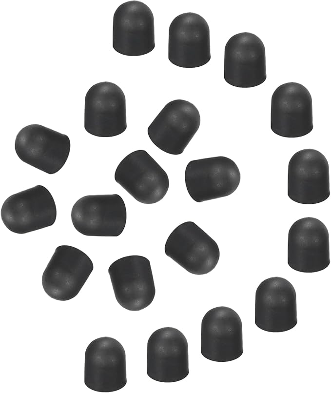 MECCANIXITY 20Pcs Replacement Stylus Pen Tips 5mm Conductive Capacitive Touch Screen Pens Tips Silicone Rubber, Black