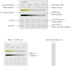 BTF-LIGHTING WR02RF Wireless 2.4G RF 4 Zones CCT Color Temperature LED Strip Wall Mounted Smart Panel Remote Powered by 2XAAA Batteries 3V Work with WB5 LM052 LM053 C02RF C02W C01RF C01W Controller