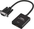 VGA to HDMI, 1080P Adapter (Male to Female) for Computer, Desktop, Laptop, PC, Monitor, Projector, HDTV with Audio Cable and USB Cable (1 Pcs)