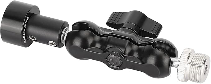 CAMVATE Mini Ball Head Mount Microphone Clamp with 5/8"-27 Male and Female Adapter - 3303