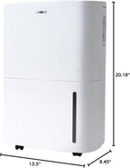 Uhome 120 Pints Dehumidifier with Drain Hose - 6000 Sq. Ft Quiet Dehumidifier for Home, Basements, Storages and Large Rooms with 1.32Gallon Water Tank