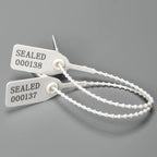 Plastic Tamper Seals, Zip Ties for Fire Extinguishers Pull Tite Security Tags Numbered Disposable Self-Locking Tie 250mm Length (100 PCS, White)