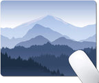Pine Trees Forest Mouse Pad, Distant Mountain Mouse Pad for Design, Anti-Slip Rubber Base Wireless Mouse Pads for Laptop