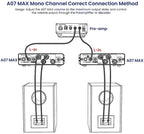 AIYIMA A07 MAX 2 Channel Stereo Amplifier Home Audio 300W*2 TPA3255 Class D Power Amp/Bridgeable Mono Amplifier 600 Watt with 3.5mm Line Output for Passive Bookshelf Speakers+DC36V 6A Power Adapter