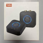 1Mii 2.4GHz Wireless Audio Transmitter Receiver Set for TV, 260Ft/80M Long Range 25ms Low Latency with AUX RCA in/Out,Wireless Audio Adapter for TV PC Powered Speaker Amplifier Soundbar