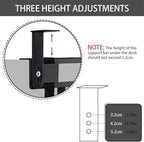 Under Desk PC Mount with Anti Scratch Sponge, Adjustable CPU Holder Bracket for Computer Tower (Black, Fixed)