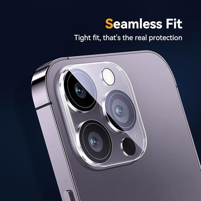Camera Lens Protector for iPhone 16 pro 6.3 / iPhone 16 pro max 6.9,9H Tempered Glass，Ultra HD, Scratch Resistance Easy to Install，Case Friendly，[Does not Affect Night Shots] 3-Pack