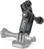 HSU Aluminum Alloy Metal Adjust Arm Straight Joints Mount, Long and Short Vertical Direction Straight Joints Mount for Gopro Hero 13 12 11 10 9 8 7 6 5, AKASO Campark and Other Action Cameras (Black)