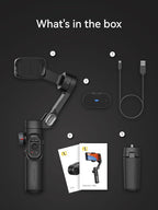 Gimbal Stabilizer for Smartphone with AI Tracking Sensor, Gimbal with Focus Wheel for Phone/Android, Phone Stabilizer with 7.0 Anti-Shake for Video Recording-Smart XE AI