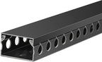 ZhiYo Cable Raceway 78in(2xL39in), Server Rack Cable Management Under Desk Cord Organizer, Electrical Safe PVC Cable Channel Open Slot Wire Raceway for Network/PC/TVs, Wire Duct H1 x W1.6in Black
