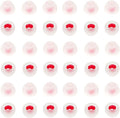 36 Pieces Medium Earbud Tips Soft and Comfortable Ear Bud Replacement Pieces Silicone Fit Most in-Ear Headphones，Inner Hole 3.8mm -5.5mm，Medium White and Red Replacement Eartips