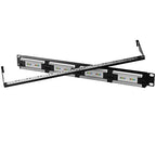 AMPCOM Premium Series CAT5/5e 24 Ports Patch Panel, Rack Mount - 1U, 19 inch, RJ45 Ethernet 568A 568B, 15u Gold Plated, with Rear Cable Support Bar