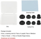 4 Pairs Silicone Earbud Tips Replacement Eartips Earbuds Cap Eartips Tips Compatible with Powerbeats 1/2/3 Wireless Beats by Dre Headphones (Black)