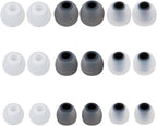 Earbud Replacement Tips Silicone Earbud Tips Earbud Covers Fit for in-Ear Headphones (Inner Hole 3.8mm -5.1mm) Ear Tips Earbud Rubber Tips 9 Pairs S/M/L