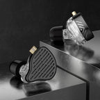 KZ x HBB PR2 in Ear Monitor Headphones 13.2mm Planar Magnetic Driver in-Ear Wired Earphones HiFi Earbuds IEMs with Detachable 2pins Cable for Musicians Audiophiles DJ Stage(Black,with Mic)