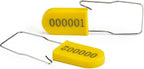 50PCS Plastic Padlock Security Seals Metal Wire Padlocks Electric Meter Seal Disposable Anti-Tamper Lock Numbered Anti Tamper Tag Hasps Yellow