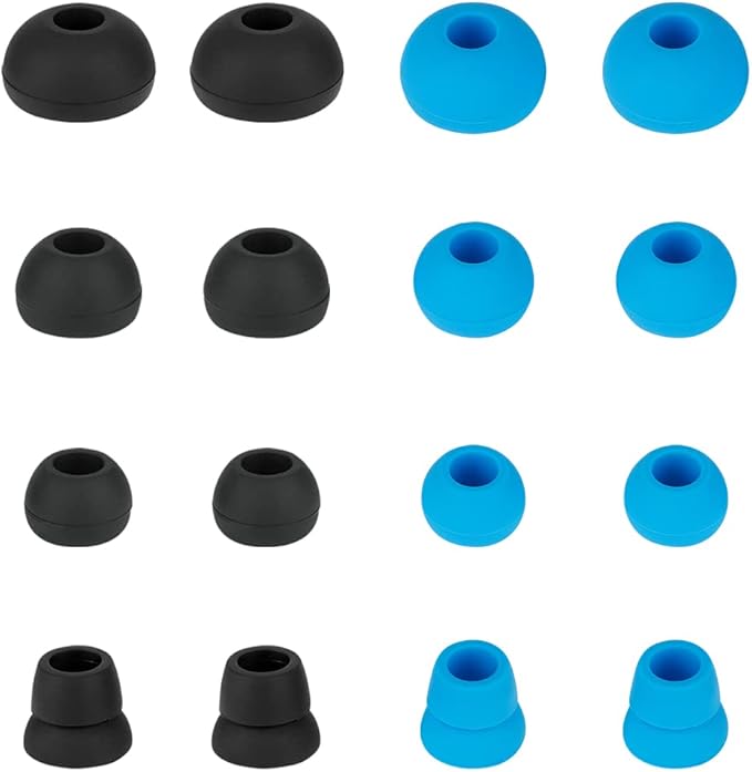 Silicone Ear Tips Earbuds Replacement Tips Compatible with Powerbeats 1/2/3 Wireless Beats by Dre Headphones,Earbud Cap (8 Pairs