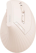 Vertical Mouse Wireless,Bluetooth Mouse with BT5.0/4.0/2.4G, Rechargeable with Battery Indicator,Ergonomic Design for Comfort and Reduced Wrist Strain, Ideal for Home,Office Use,Pink
