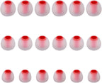 Earbud Tips Soft Silicone Earbuds Replacement Tips Fit for in-Ear Headphones(Inner Hole from 3.8mm - 4.2mm Earphones) 9 Pairs S/M/L,Transparent Red