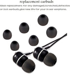 Earbud Tips Replacement Earbud Tips Ear Bud Replacement Pieces Silicone Soft and Comfortable Fit for Inner Hole from 3.8mm - 5.1mm Earphones 9 Pairs S/M/L Gray-Black